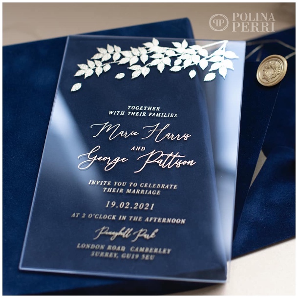 luxurious wedding invitations glass us