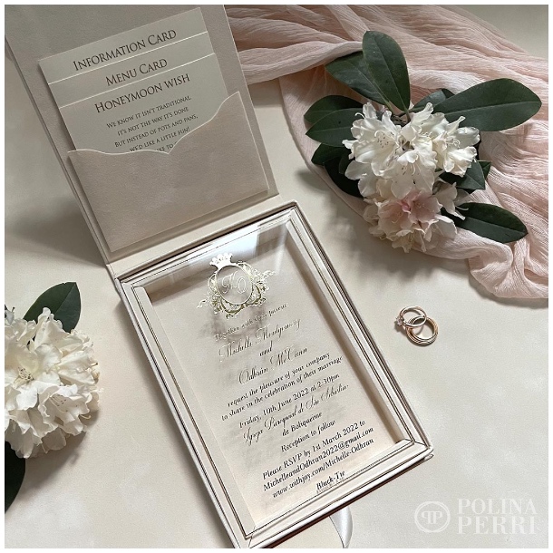 luxury wedding invitations in box