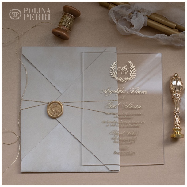 acrylic luxury wedding invitations