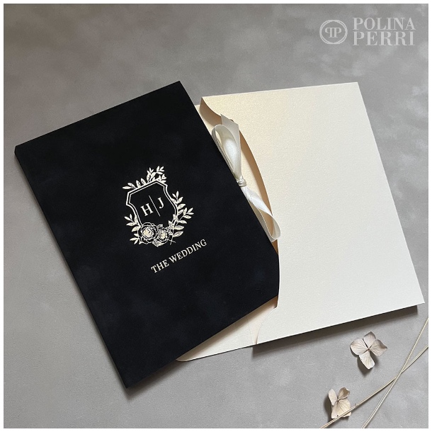 Black Folio wedding invitations