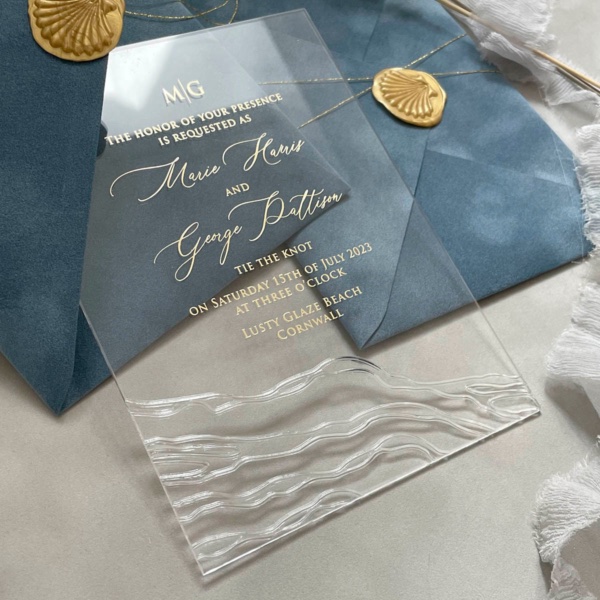 coastal wedding invitations Polina Perri