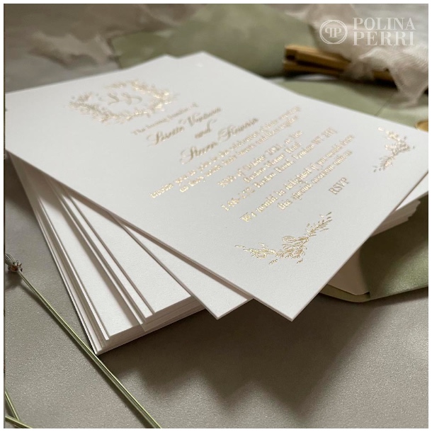 cotton wedding invitations floral