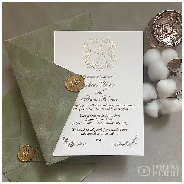 foil press wedding invitations