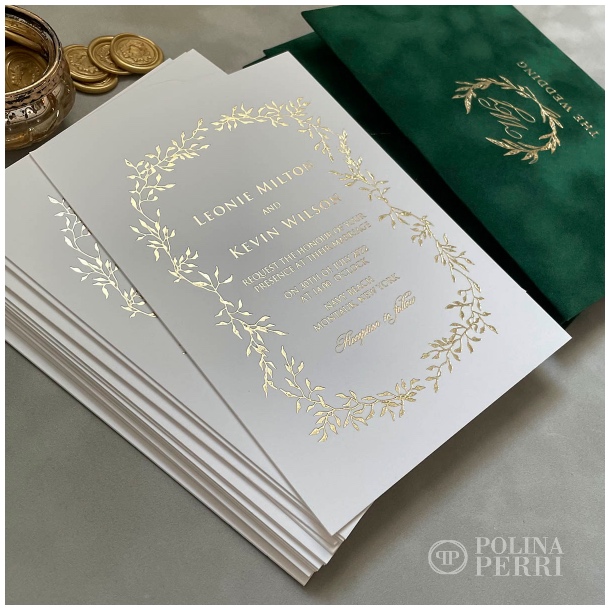foil pressed wedding invitation cards