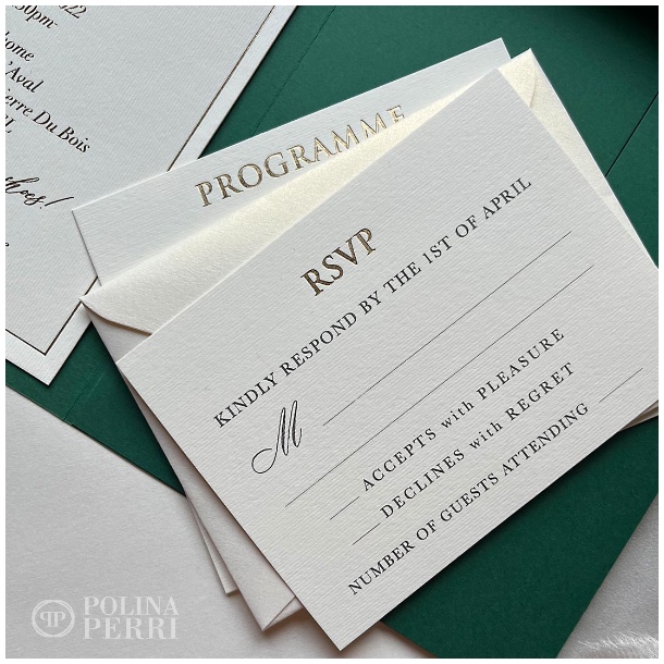 green cecile invitations