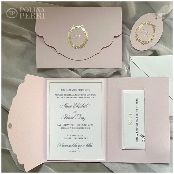 light pink wedding invitations