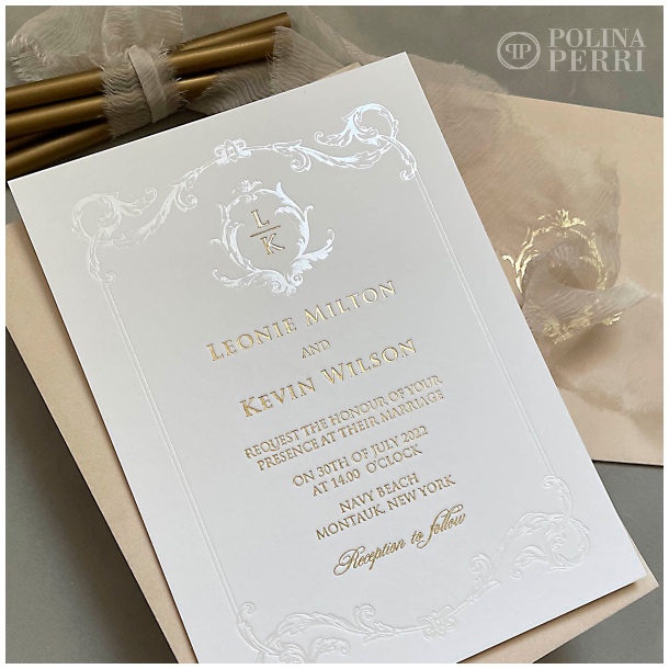 Luxurious Foil Press Wedding Invitations US
