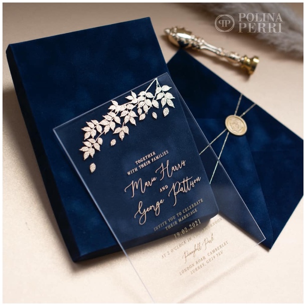 luxury autumn wedding invitations