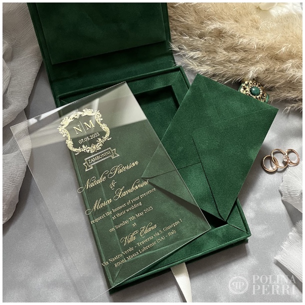 luxury boxed wedding invitation