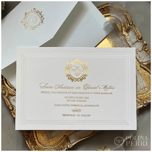 luxury embossed wedding invitations