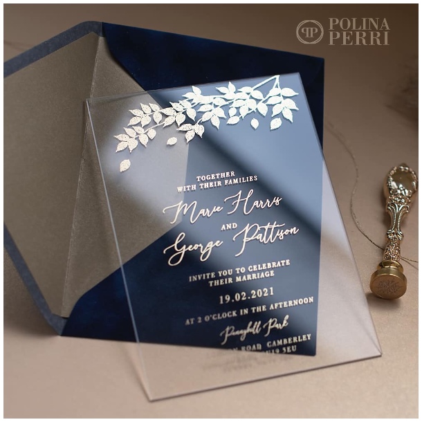 luxury fall wedding invitations