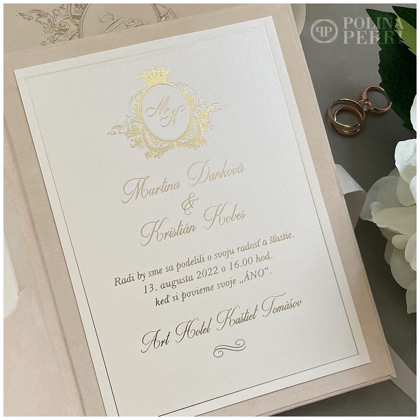 Luxury folio wedding invitation