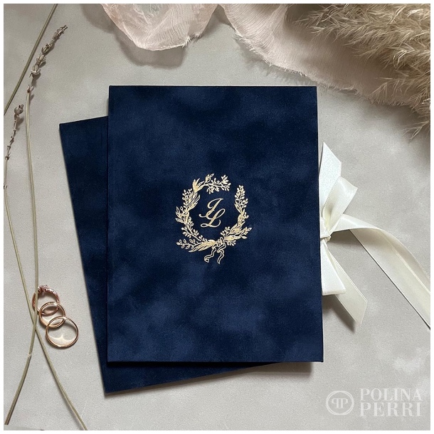 luxury navy invitations