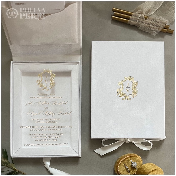 premium wedding invitations boxed