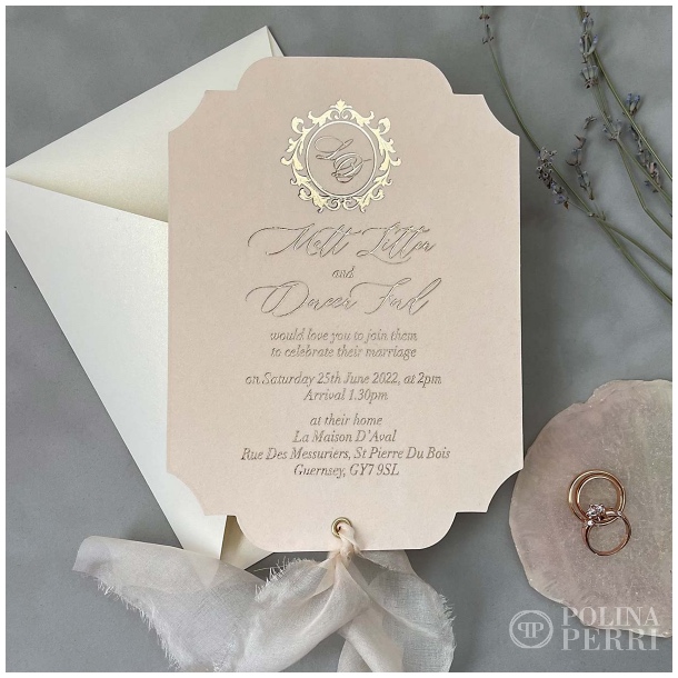 vintage blush pink invitations