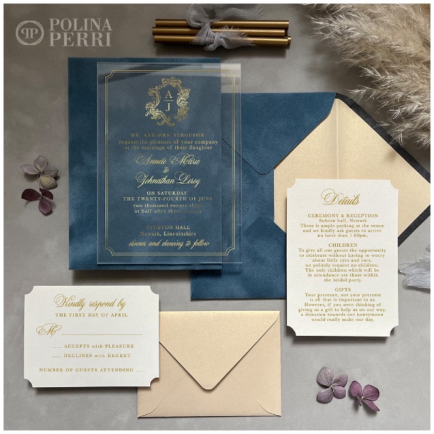 vintage wedding invitations acrylic NewYork