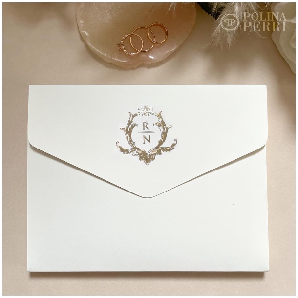 wedding envelope foil stamped