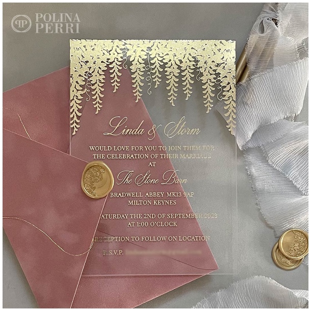 wisteria wedding invitations acrylic US