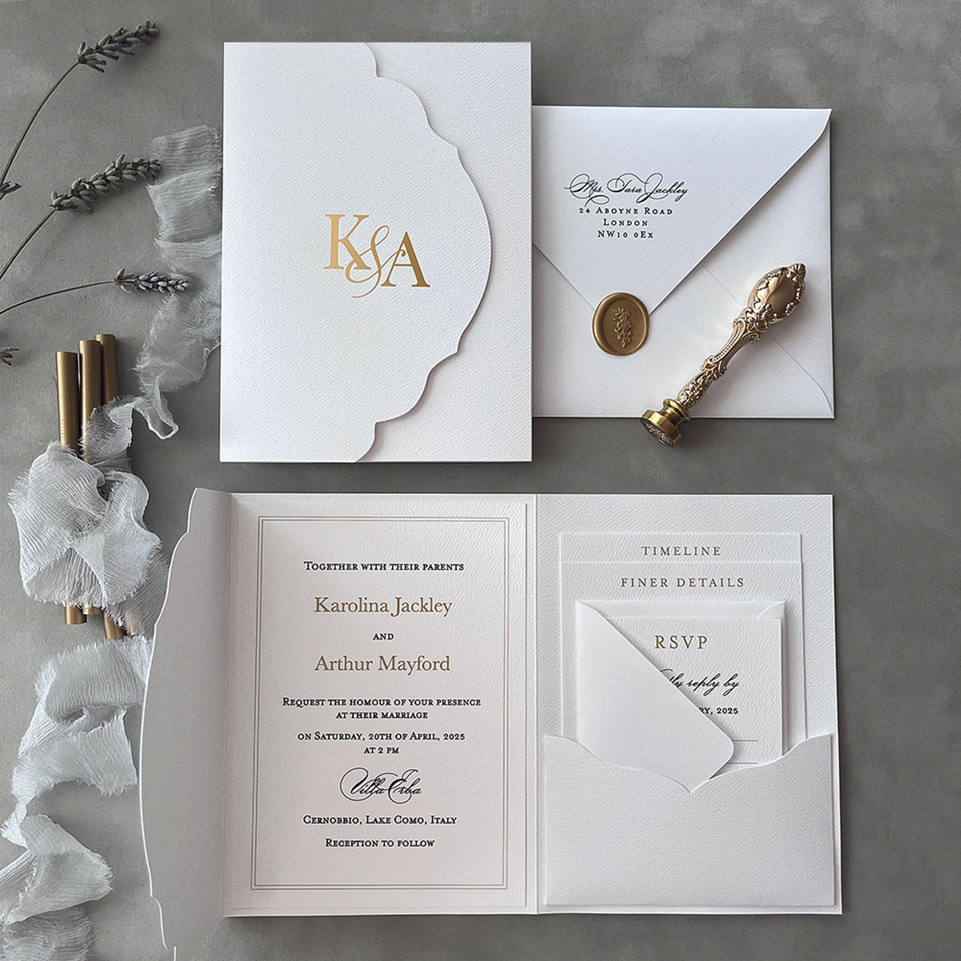 white-pocketfold-wedding-invitations